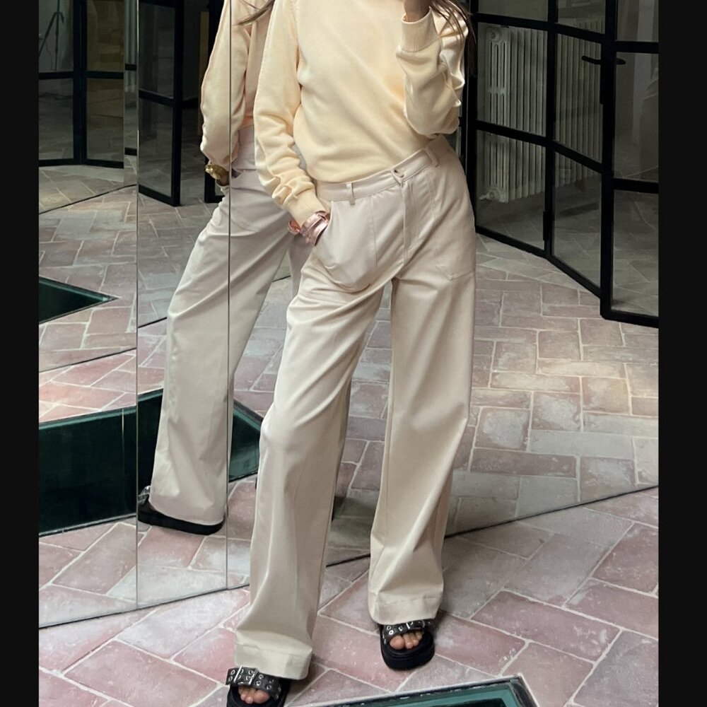 HIGH WAIST WIDE LEG PANTS
